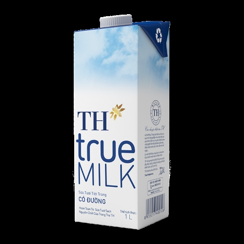 Sữa TH True Milk tiệt trùng có đường hộp 1l