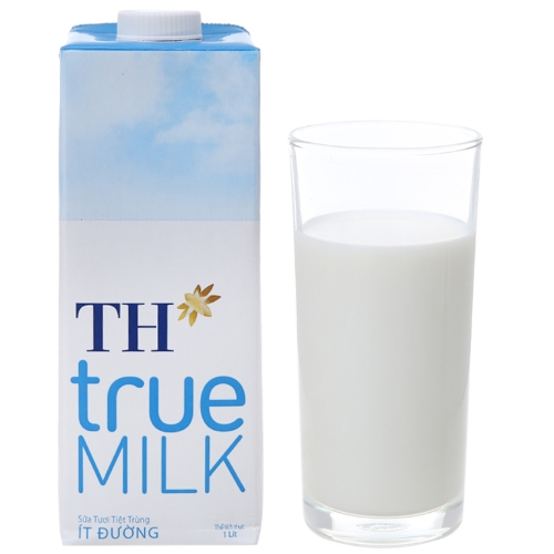 Sữa TH True Milk tiệt trùng ít đường hộp 1l
