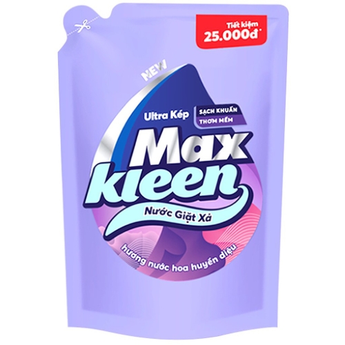 Nước giặt xả Max Kleen hương hoa nắng bịch (2.4kg)
