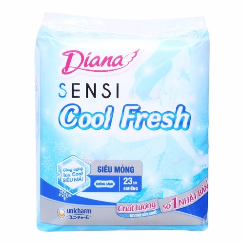 Băng vệ sinh Diana Sensi Cool Fresh siêu mỏng không cánh