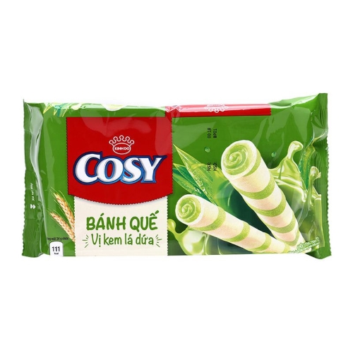 Bánh quế vị kem lá dứa cosy gói 132g