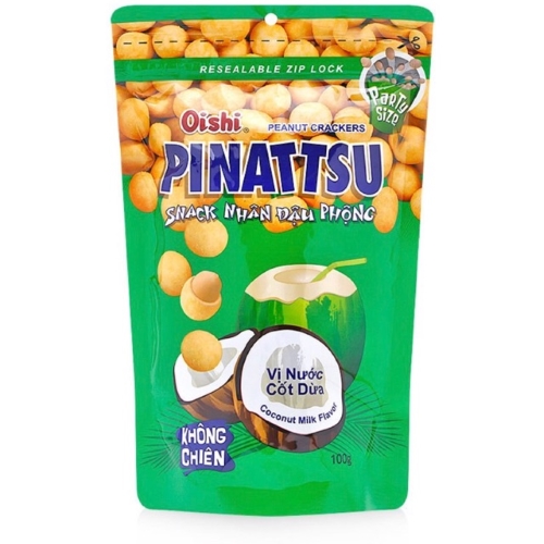 Đậu phộng oishi pinattsu vị cốt dừa 100g