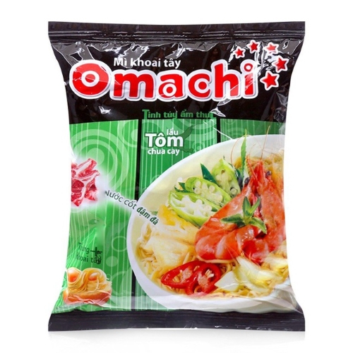 Mì khoai tây Omachi tôm chua cay 5 sao gói 78g